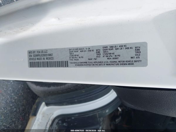 2025 RAM PROMASTER 3500