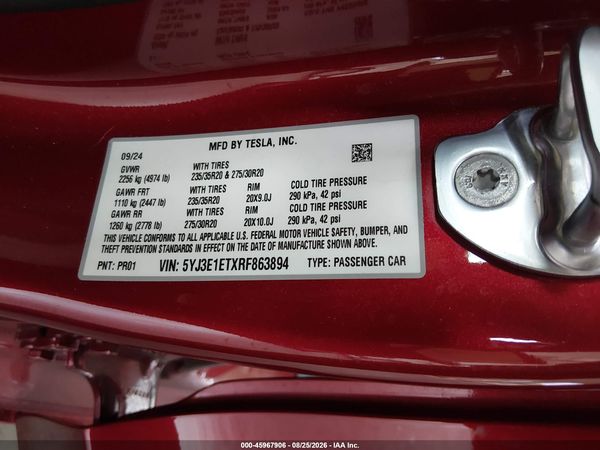 2024 TESLA MODEL 3