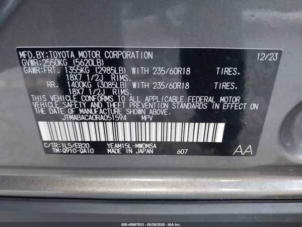 2024 TOYOTA BZ4X XLE — I9