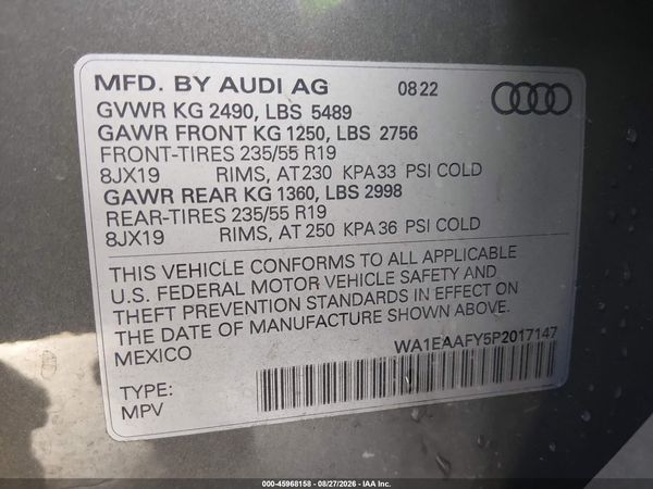 2023 AUDI Q5 — I9