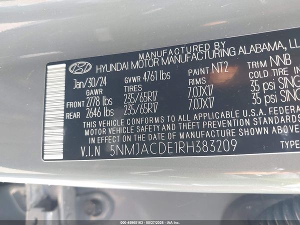 2024 HYUNDAI TUCSON SE — I9