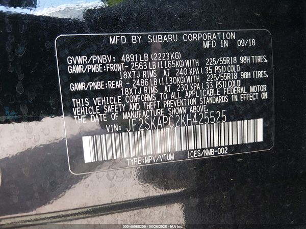 2019 SUBARU FORESTER SPORT