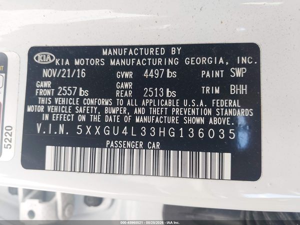 2017 KIA OPTIMA EX