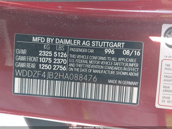 2017 MERCEDES-BENZ E 300 E300