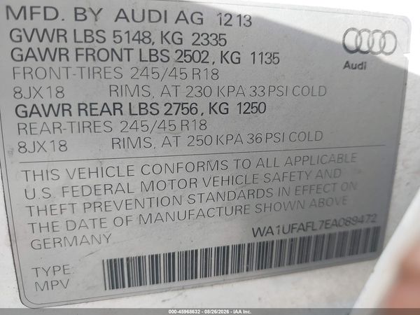 2014 AUDI ALLROAD 2.0T PREMIUM — I9
