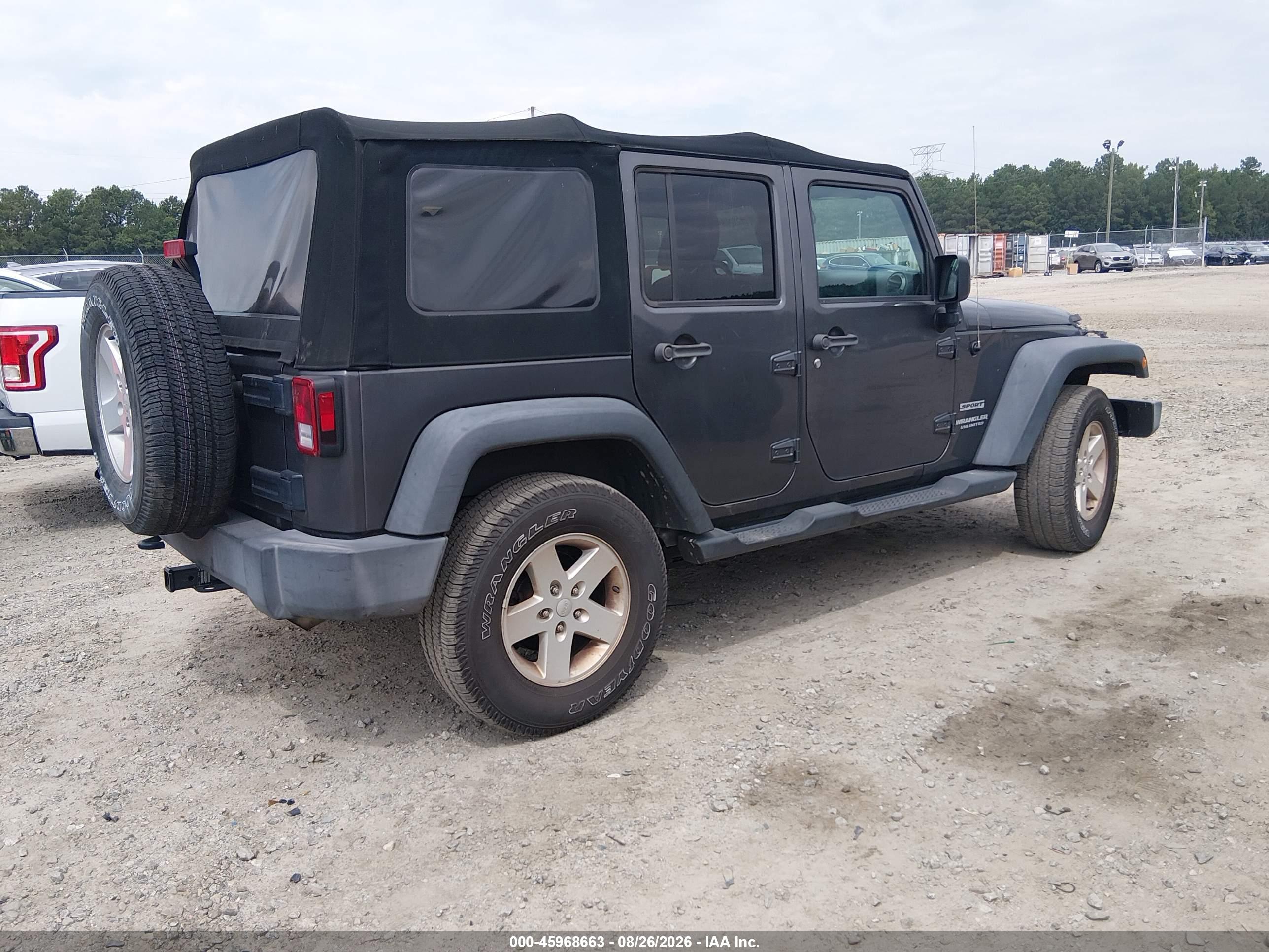 2017 JEEP WRANGLER UNLIMITED SPORT 4X4