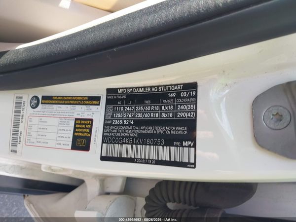 2019 MERCEDES-BENZ GLC 300 4MATIC
