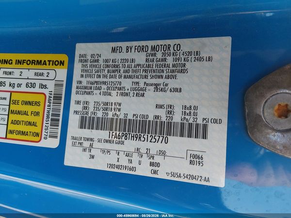 2024 FORD MUSTANG — I9
