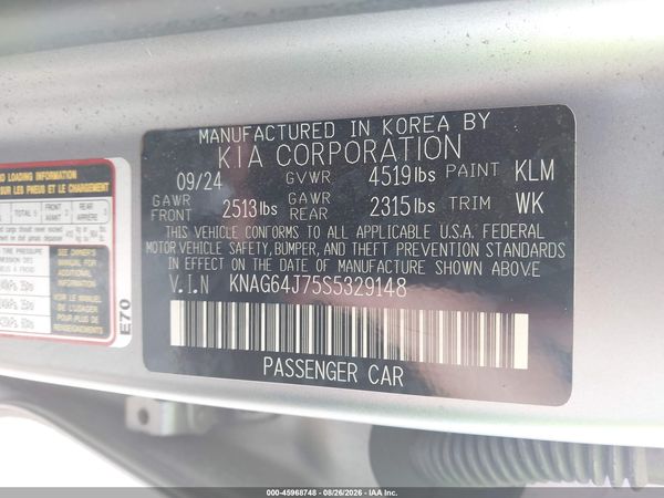 2025 KIA K5 GT-LINE — I9