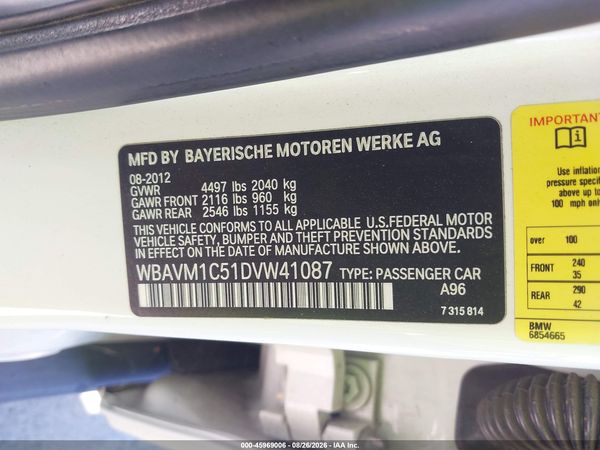 2013 BMW X1 SDRIVE28I — I9