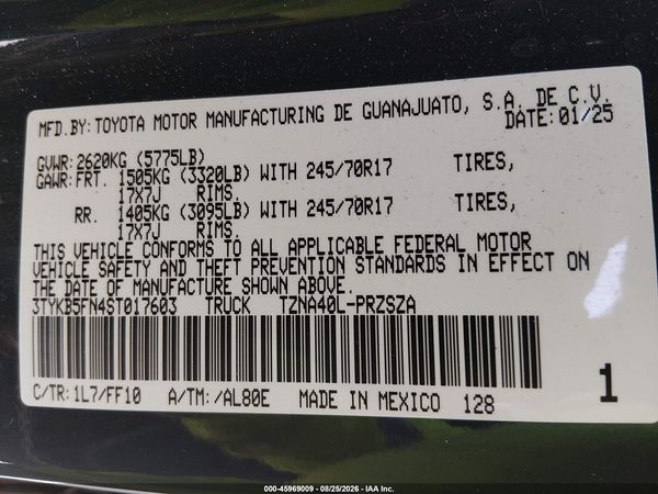 2025 TOYOTA TACOMA SR5