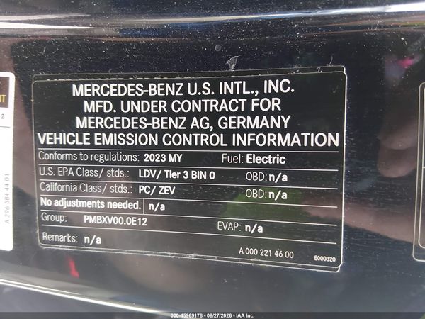 2023 MERCEDES-BENZ EQS 450+ SUV EQS450+ — I9