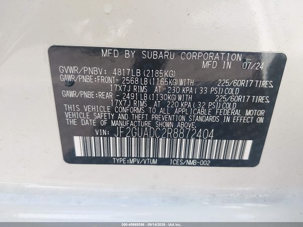 2024 SUBARU CROSSTREK PREMIUM — I9