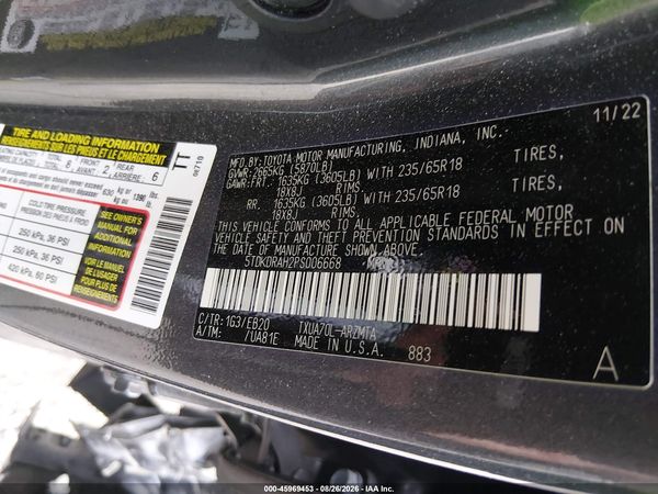 2023 TOYOTA HIGHLANDER XLE — I9