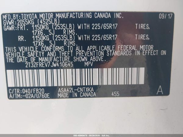 2018 TOYOTA RAV4 LE
