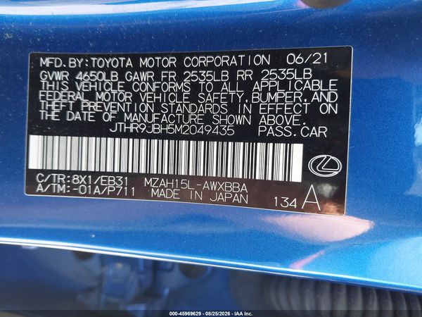 2021 LEXUS UX 250H