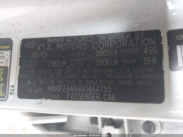 2016 KIA FORTE EX — I9