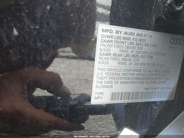 2018 AUDI Q7 3.0T PREMIUM