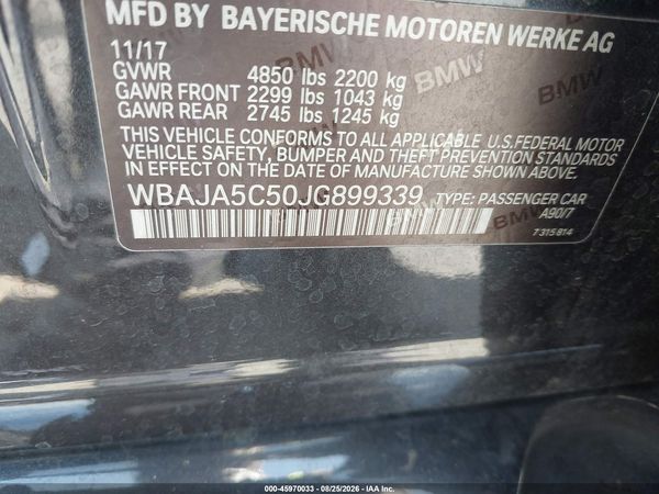 2018 BMW 530I