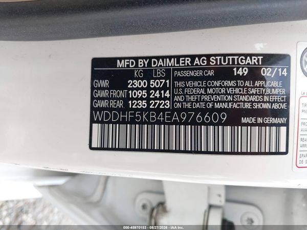 2014 MERCEDES-BENZ E 350 E350 — I9