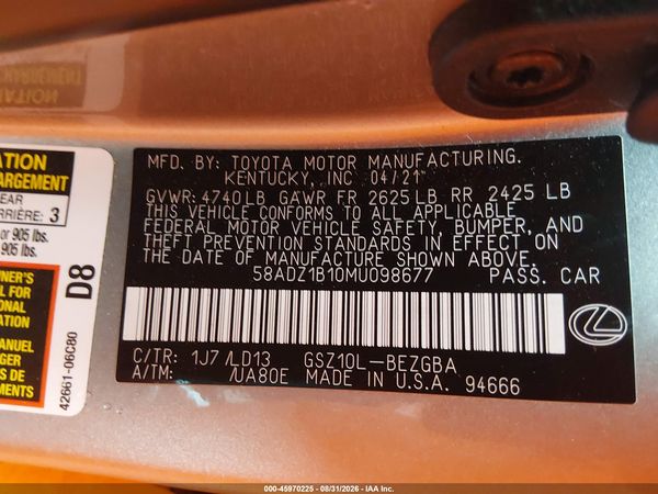 2021 LEXUS ES 350 350 Premium