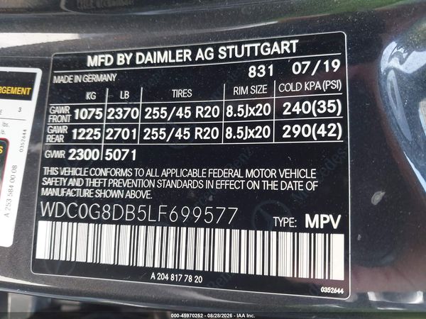 2020 MERCEDES-BENZ GLC 300 GLC300 — I9