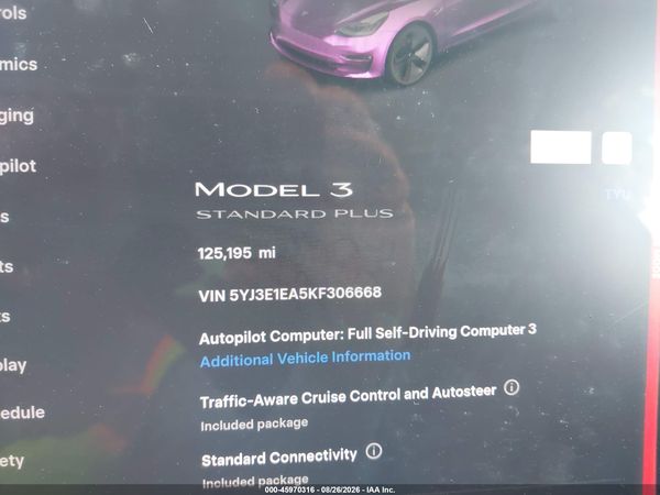 2019 TESLA MODEL 3 — I118
