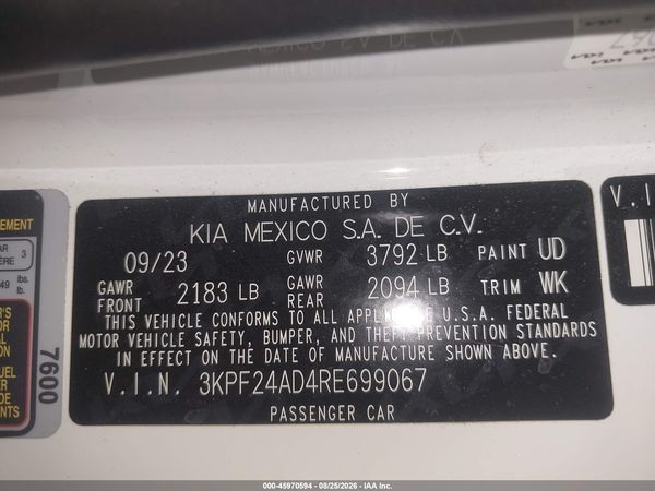 2024 KIA FORTE LX