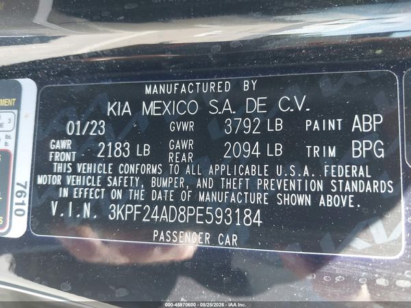 2023 KIA FORTE LXS