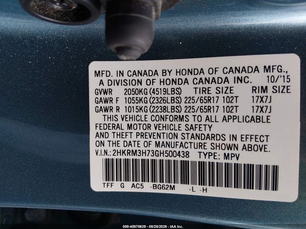 2016 HONDA CR-V EX-L