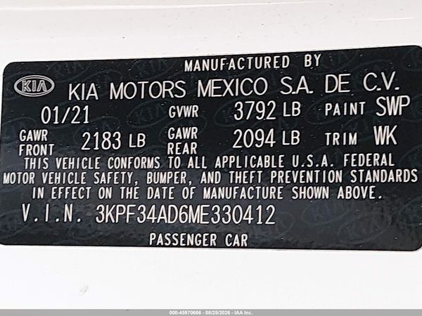 2021 KIA FORTE GT-LINE