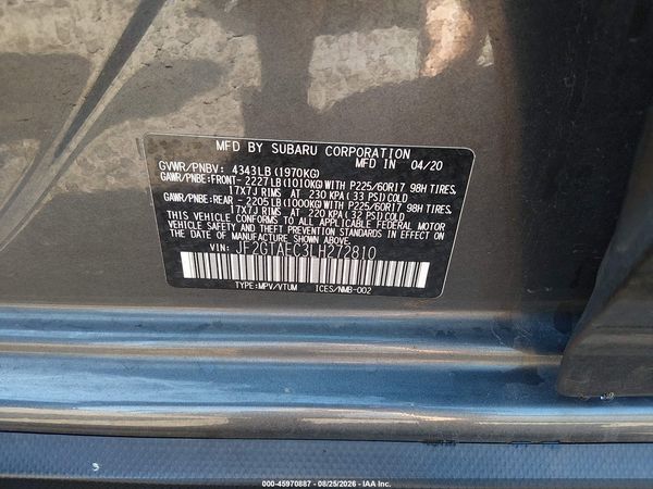 2020 SUBARU CROSSTREK PREMIUM