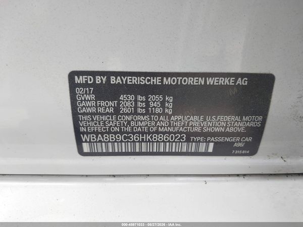2017 BMW 330I
