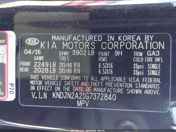 2016 KIA SOUL Plus — I9