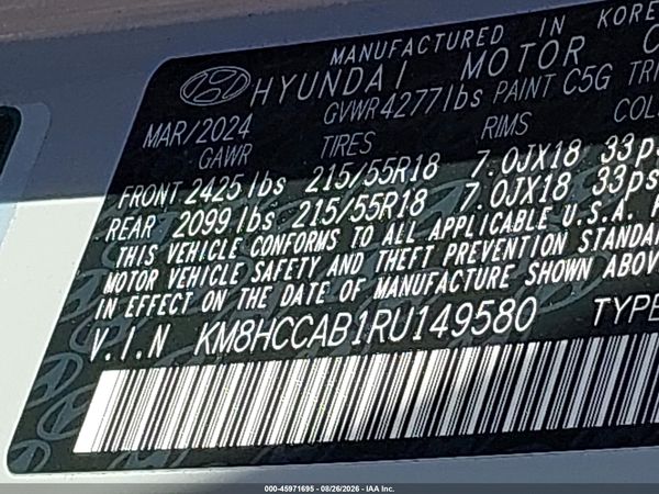 2024 HYUNDAI KONA SEL — I9