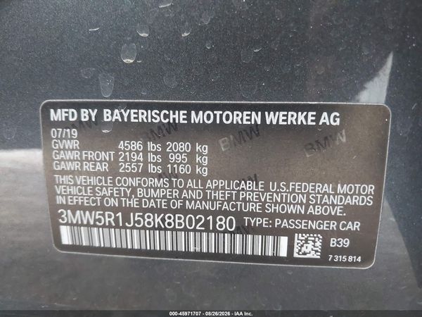 2019 BMW 330I