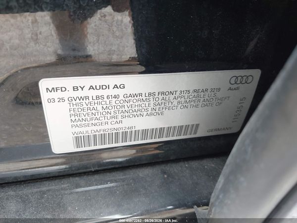 2025 AUDI A8 — I9