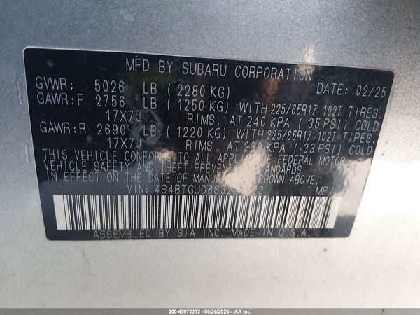 2025 SUBARU OUTBACK WILDERNESS — I9