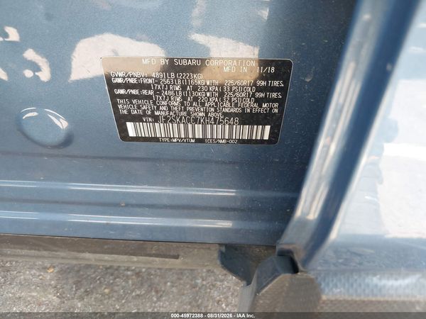 2019 SUBARU FORESTER Base P+ES