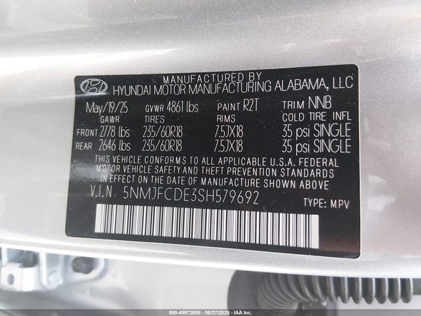 2025 HYUNDAI TUCSON XRT — I9