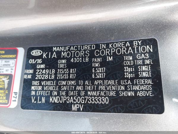 2016 KIA SOUL +