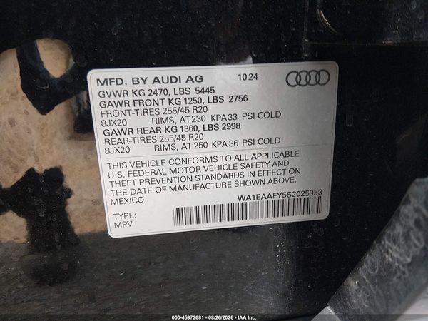 2025 AUDI Q5 — I9