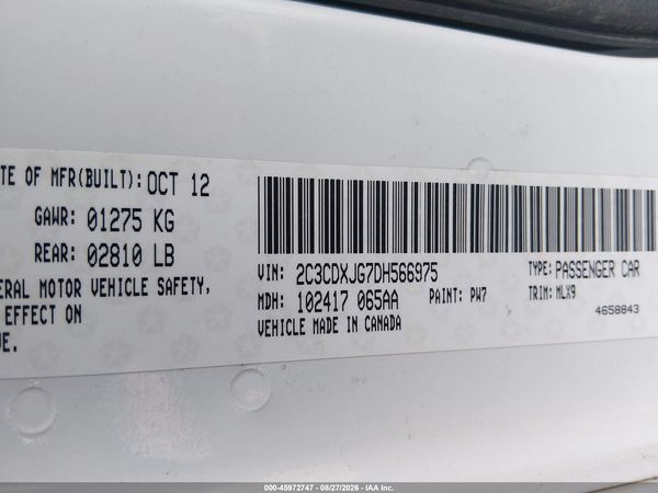 2013 DODGE CHARGER SXT PLUS — I9