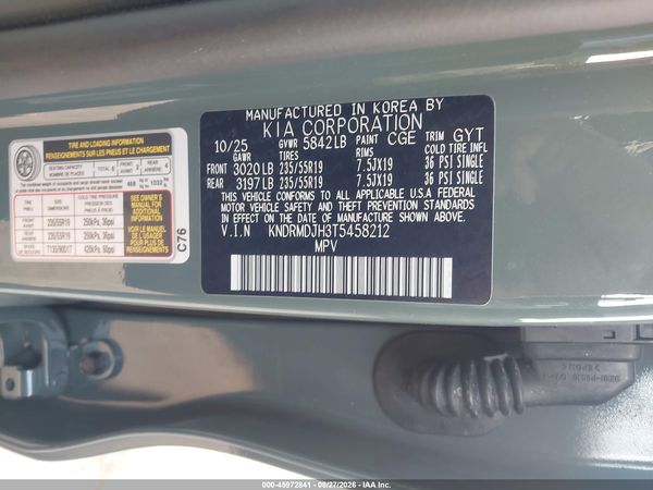 2026 KIA SORENTO PLUG-IN HYBRID X-LINE SX PRESTIGE AWD — I9
