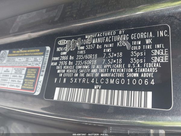 2021 KIA SORENTO S — I9