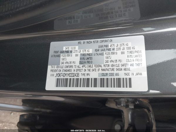 2021 MAZDA CX-5 GRAND TOURING — I9