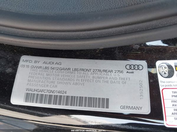 2016 AUDI A6 3.0T PREMIUM PLUS