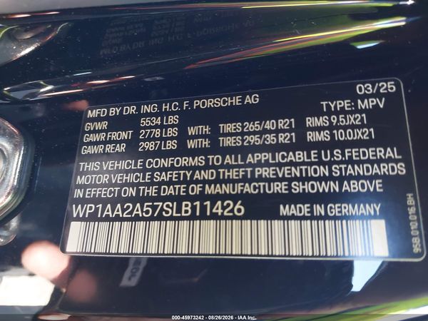 2025 PORSCHE MACAN T — I9