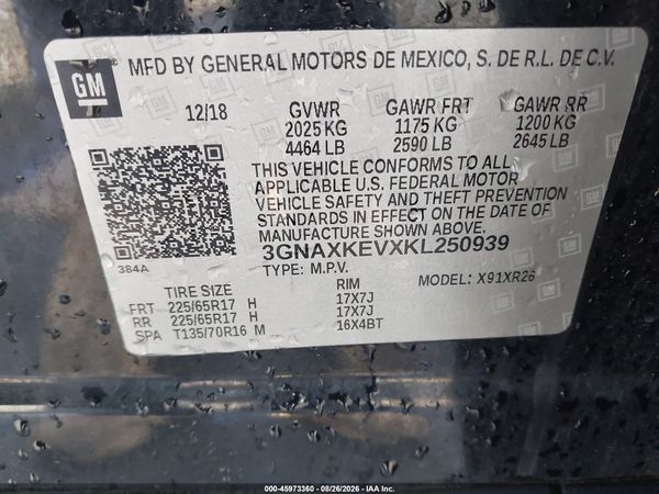 2019 CHEVROLET EQUINOX LT — I9