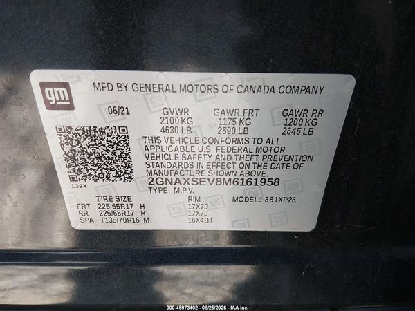 2021 CHEVROLET EQUINOX AWD LS — I9